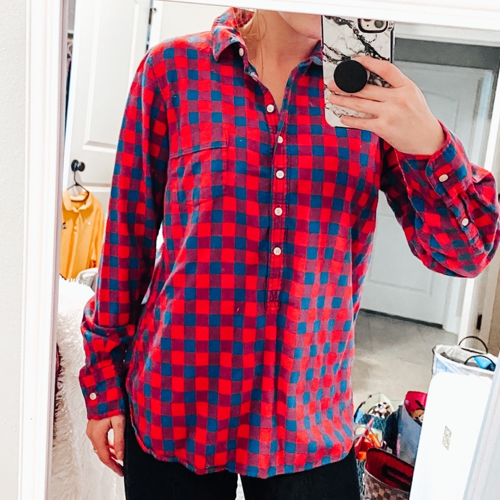 Women’s J Crew plaid button down top